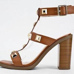 Steve Madden Tan Studded Heels
